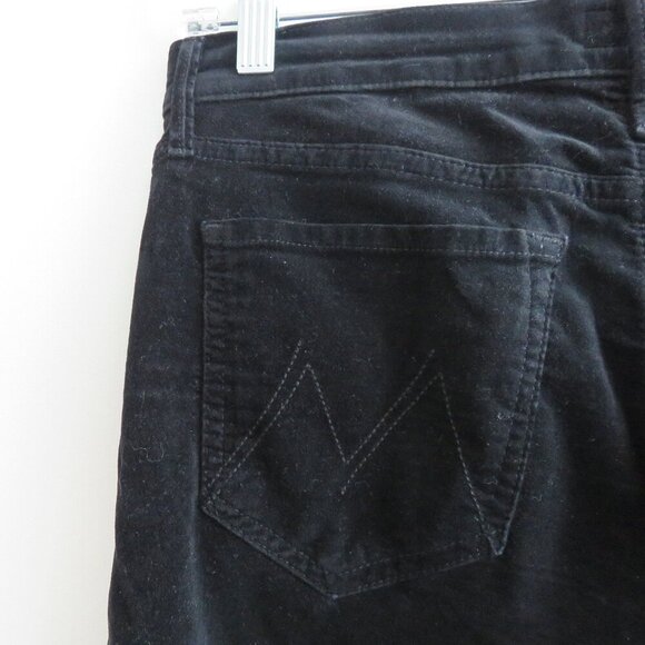 MOTHER The Charmer in My Life As A Snow Bunny Black Velvet Pants - Size 31 - Picture 11 of 13